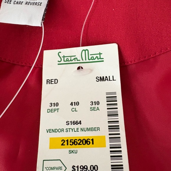 D&Y Bubble Red Trench Coat Size Small Brand New! - Picture 5 of 6